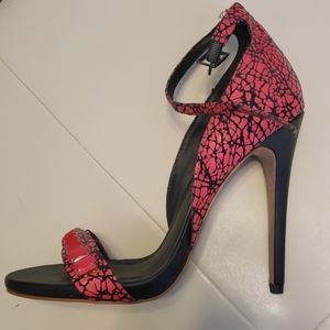 Paper Fox pink high heels with rhinestones